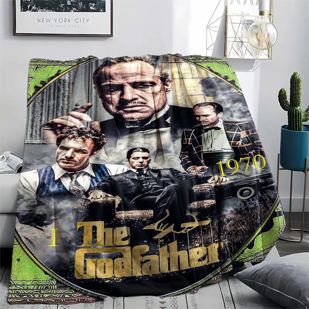 1 st The Godfather-tryck Flanellduk, Högkvalitativ Bekväm för Alla Årstider, Heminredning, Värme och Komfort, Perfekt för Gåvor