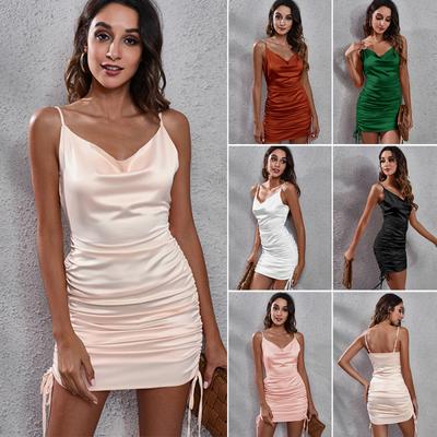 Sexy kurzes Damenkleid, modisch, Party, Date, Clubwear, rückenfreies Damenkleid mit V-Ausschnitt 