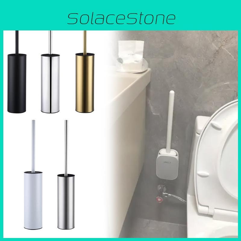 Toilet Brush Holder Brushed Nickel Stainles Steel Round Freestanding Bowl Toilet
