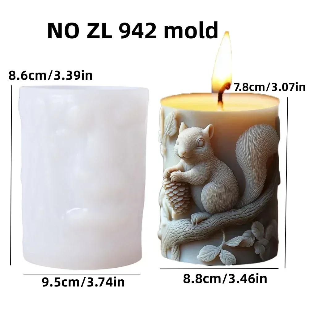 Lumânare Aromaterapie Vulpe Corbul Sfânt Matriță Silicon DIY Pasăre Norocoasă Vulpe Lumânare Rășină Gips Argilă Vulpe și Corbul Relief Matrițe Beton