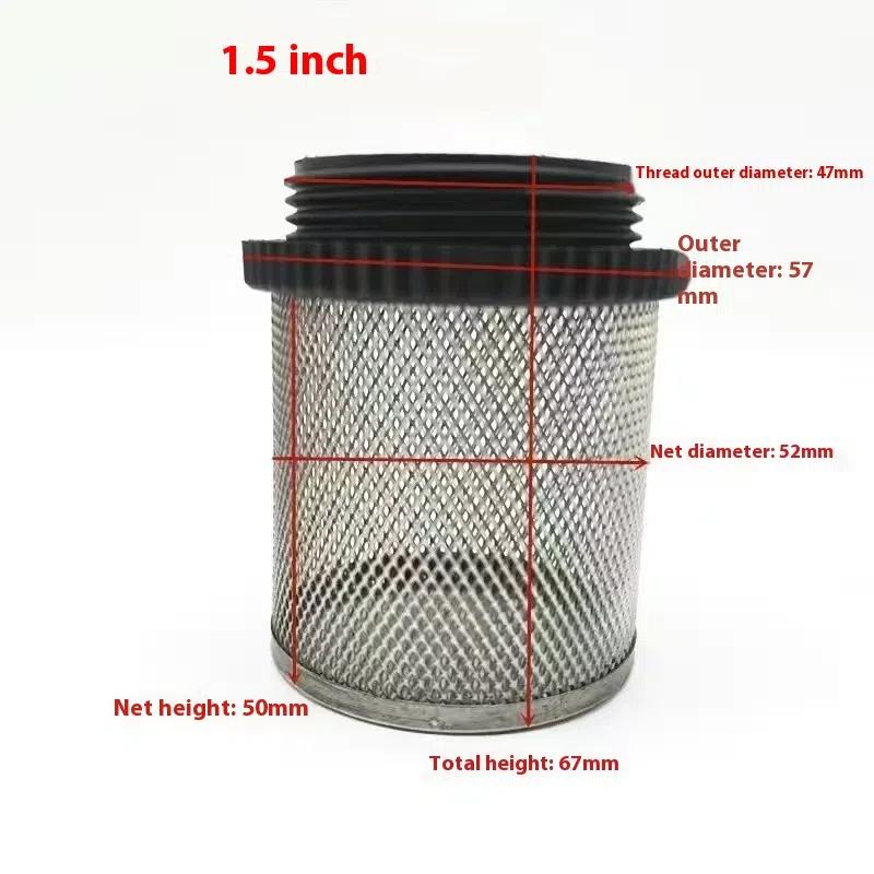 1Pc 304 Stainless Steel 1/2''~2'' Aquarium Fish Tank Water Pump Filter Screen Garden Irrigation Pump Mini Water Pipe Filter
