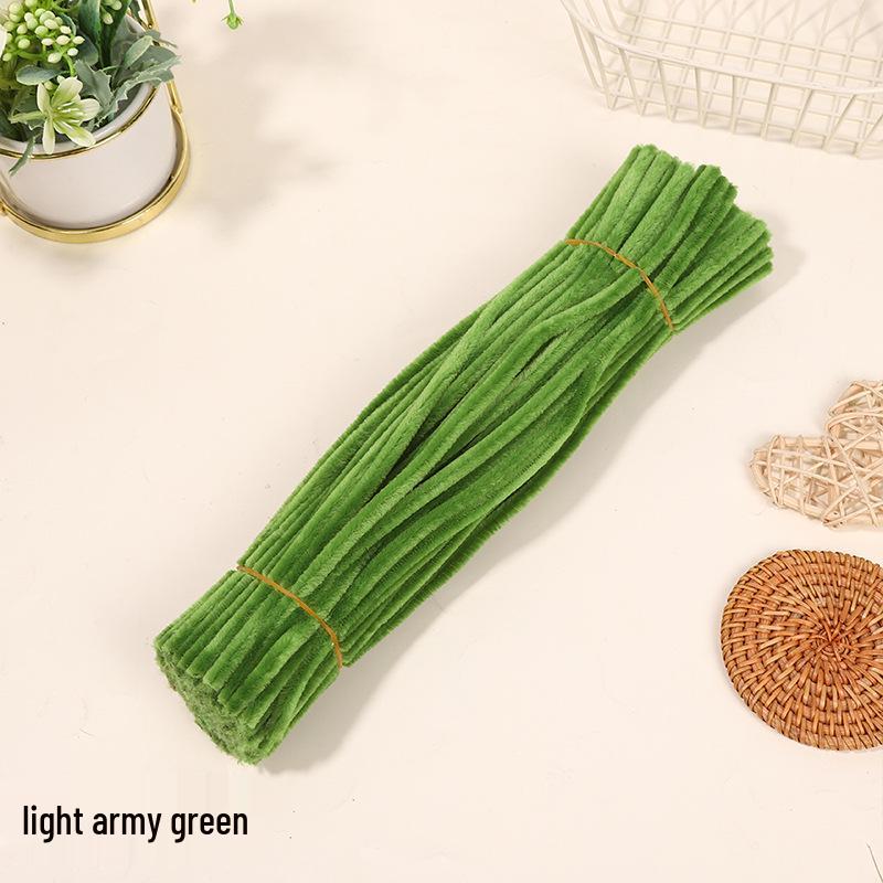 Velvet Chenille Stems: Mixed Color Macaron Twist Sticks