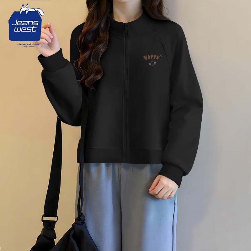 JEANSWEST CLUB Women's Hooded Sporty Cardigan Jacket