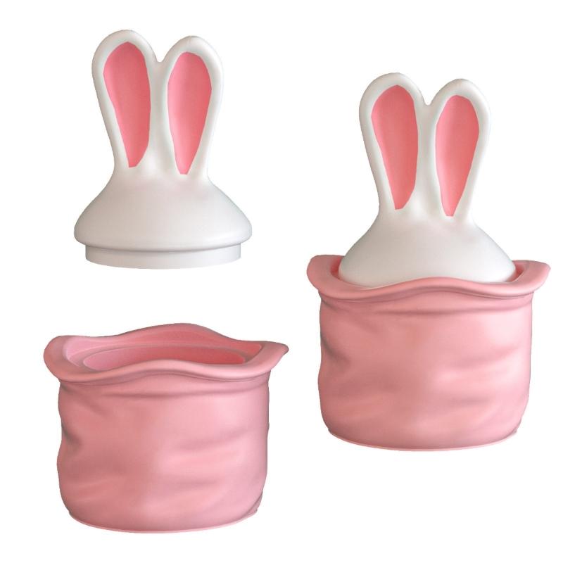 Creative Rabbits Shape Silicone Mould Easy Demold for Making Jewelry Boxes Home Decoration Items