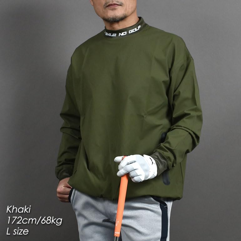 COMON GOLF Golf Wear for Large With Khaki Men, Windbreaker, Pullover, Piste, Ruched, Size, Waterproof, Pockets, Spring, Autumn, Winter, CG-JK301S, XL,