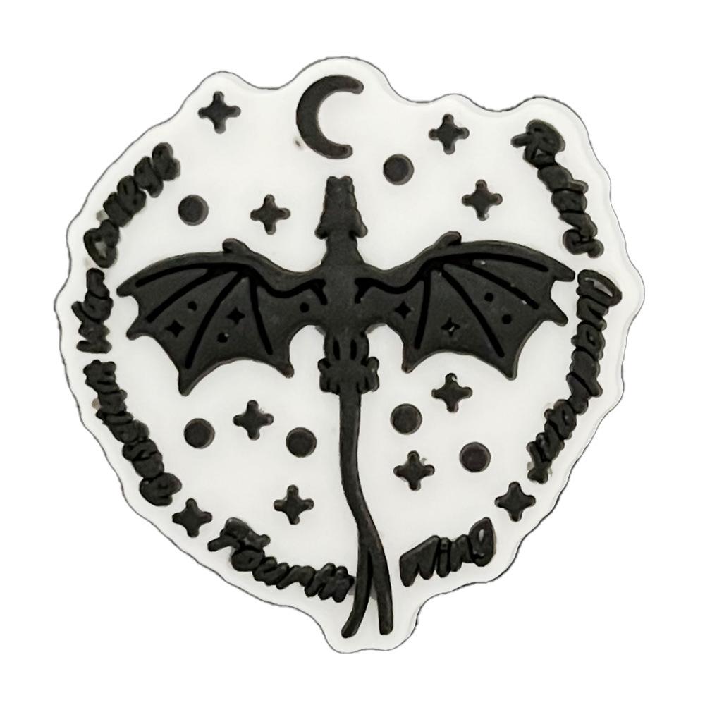 Charms de Chaussures Crocs Série Aile de Dragon - Boucles en PVC Moulées par Goutte à Goutte