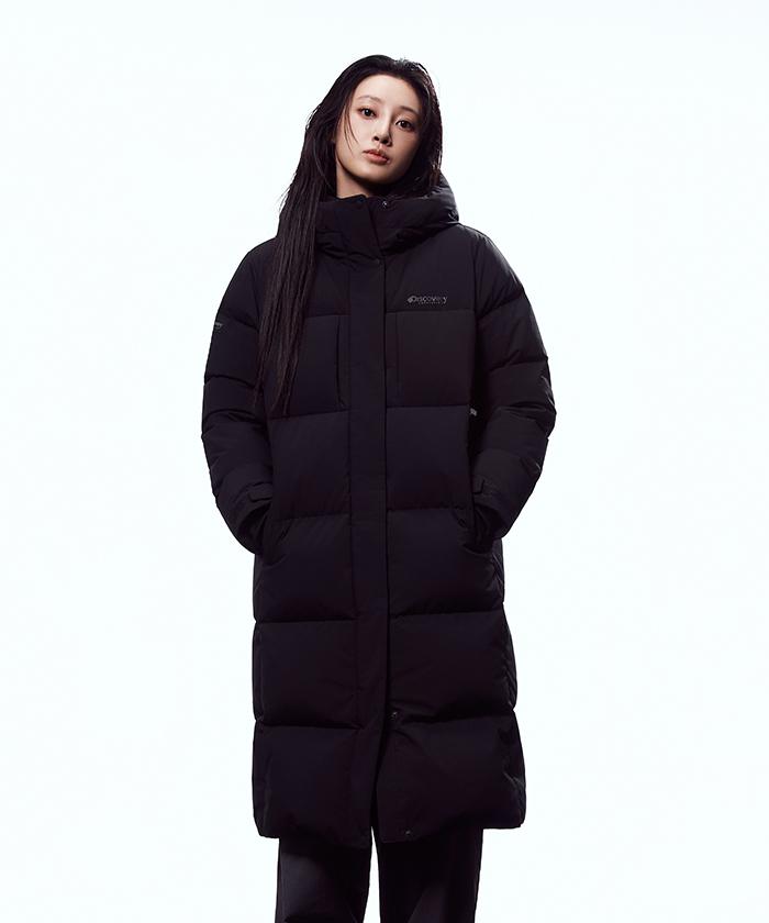 Discovery Expedition Women'S Leicester G Goose Down Long Padded Jacket (Black)