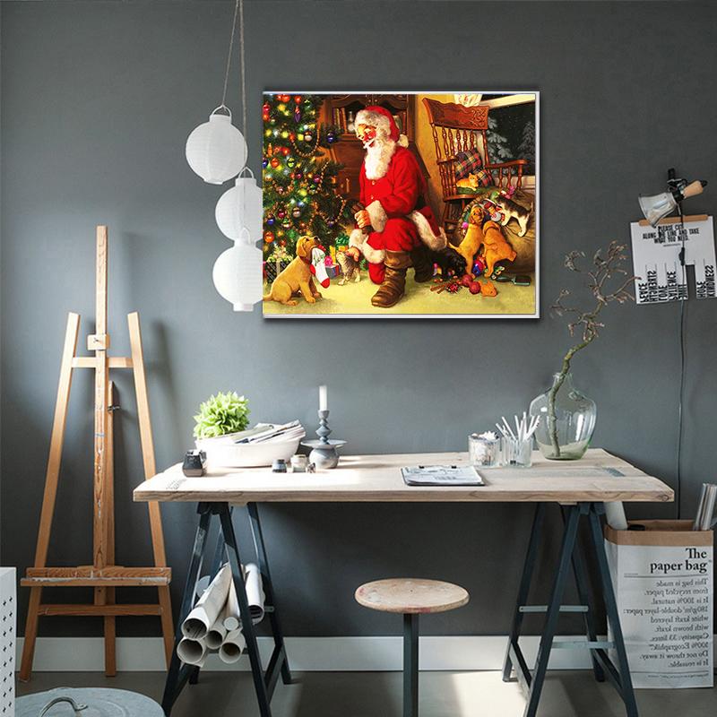 5D DIY Diamond Painting Kit Christmas Tree Full Square Drill Diamond Mosaic Cross Stitch Landscape Wall Art Decor