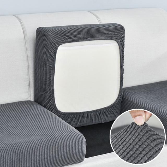Jacquard Sofa Cushion Cover For Living Room Washable Removable Polar Fleece Elastic Sofa Cover L Shape Corner Armchair Slipcover
