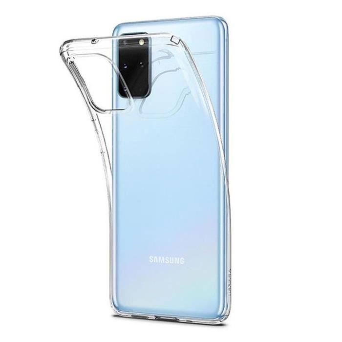 Coque - Samsung - Galaxy S20+ Plus - Silicone Gel UltraSlim - Transparent - Film Verre Trempé