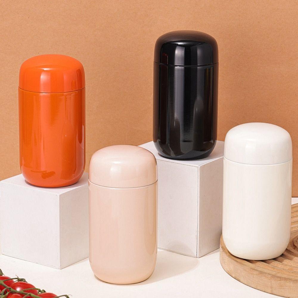 

Stainless Steel Coffee Mug Mini Water Cup Durable Vacuum Flask Office оранжевый