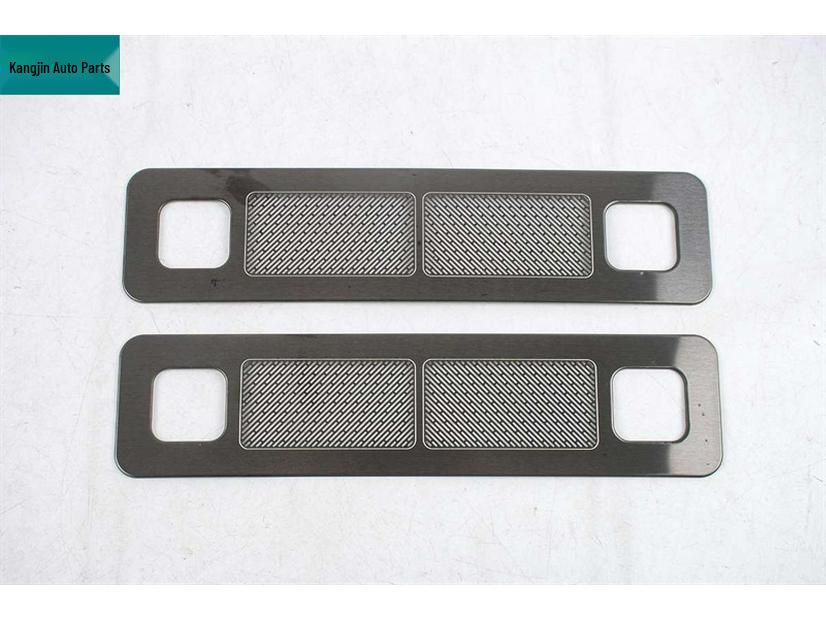 Dustproof Black Titanium Speaker Cover for Front Door Vent - Compatible with Ideal 25 I8 Stainless Steel Interior.