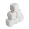 10Pcs Blank Acrylic Dices Cube 16mm Round Six Sided Dices for Board Game, DIY Sticker, Math Counting Teaching