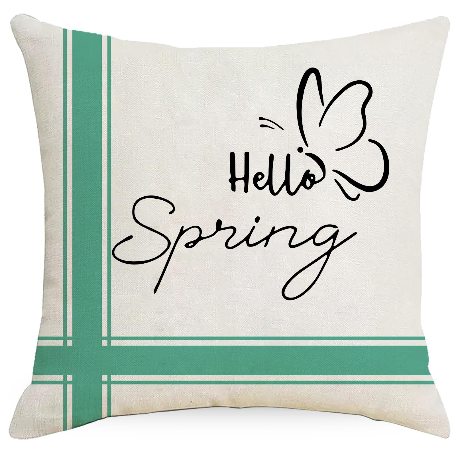 

Весенняя и летняя клетчатая наволочка для дома с цветами, акварельная цветочная наволочка, подушка для автомобиля, дивана 45 * 45Cm without pillow core