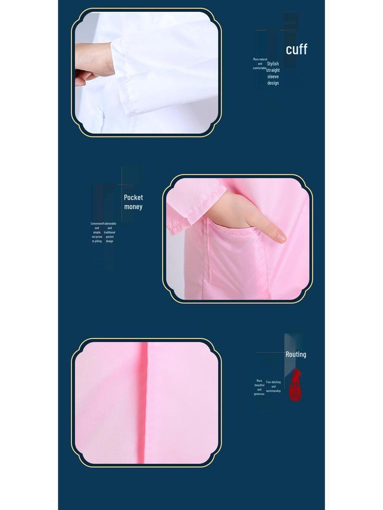 Children's Long Sleeve White Lab Coat Costume for Doctor or Nurse Role Play