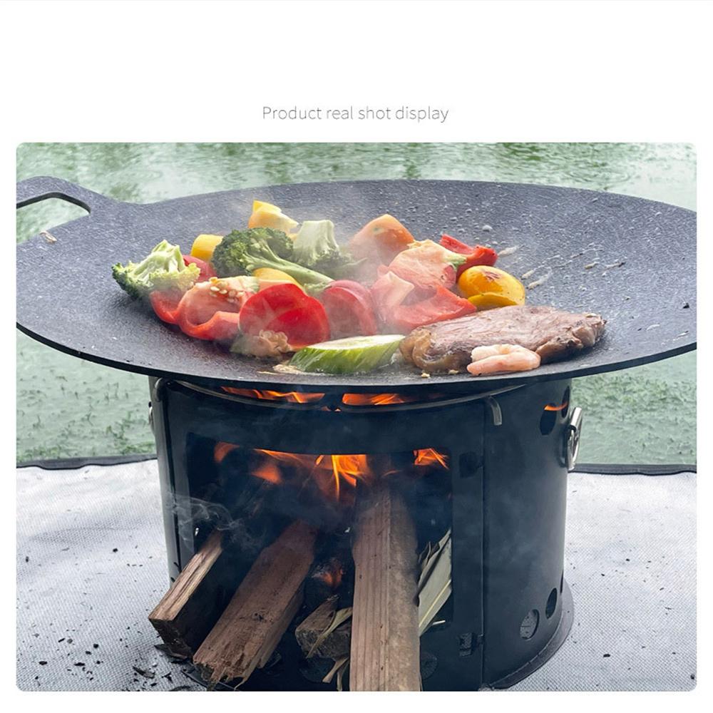 Outdoor Stove Multifunctional Windproof Wood Stove Folding Stove for Barbecue Picnic