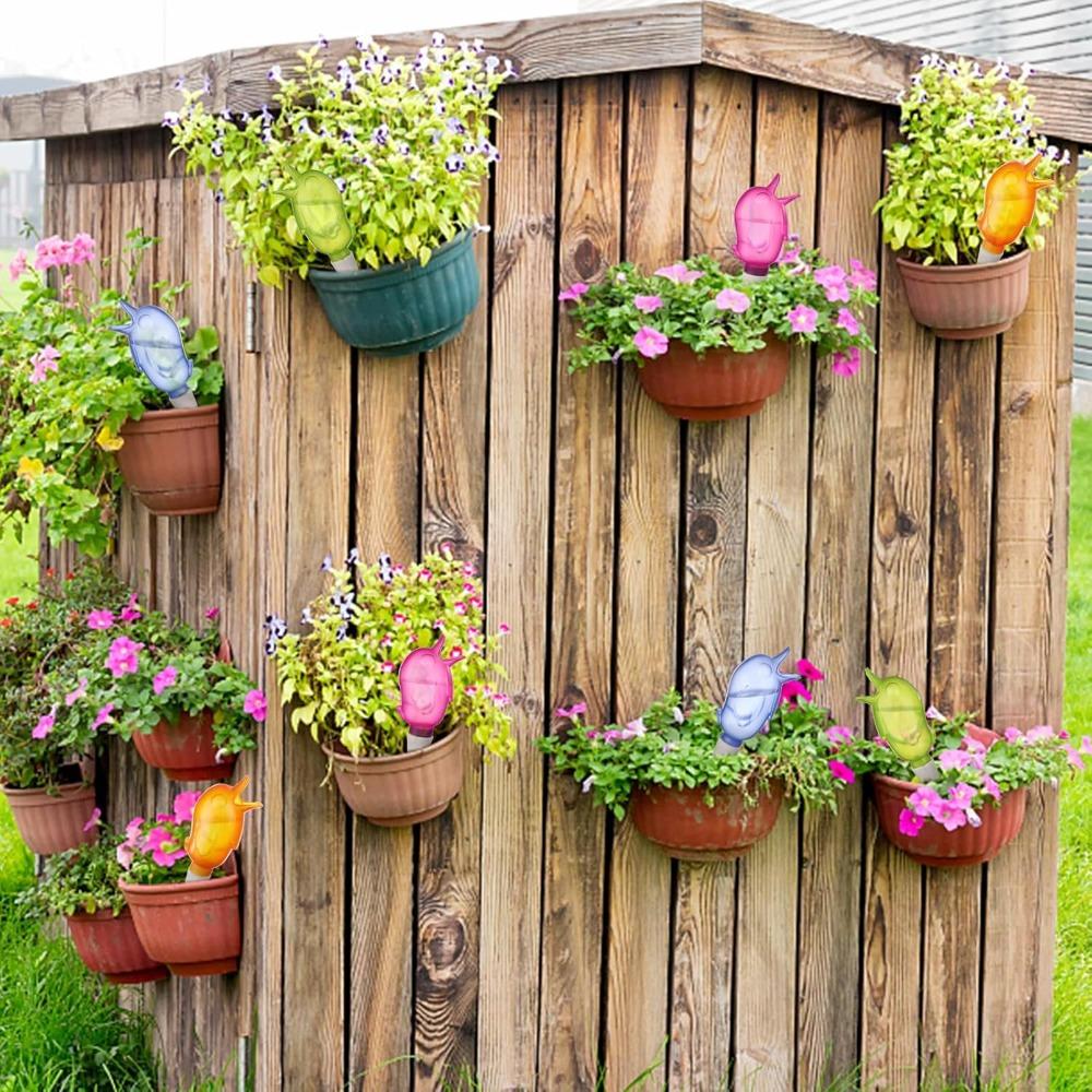 8pcs Bird Shape Self Watering Spike Plant Watering Globes Automatic Drip Irrigation Self-Watering Stakes Moist Roots for Indoor Outdoor Plants