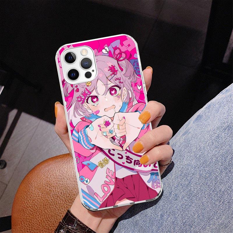 Cute Anime Girl INS Phone Case For iPhone 17 Air 16 Pro Max 16E 15 + 14 Plus 11 12 13 Mini 7 8 SE Gift Print Cover Fundas 16 Pro