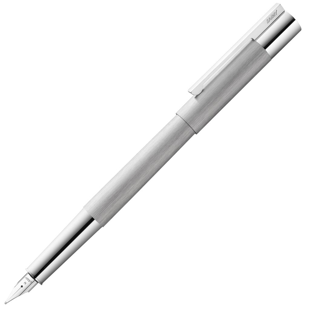 Lamy scala brushed fountain pen Simple fountain pen with a sturdy body and lacquered finish steel nib Includes T10 blue ink cartridge - all-metal -