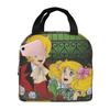 Candy Candy Anime Insulated Lunch Bag for Women Kids Portable Food Boxes Thermal Lunch Box Tote
