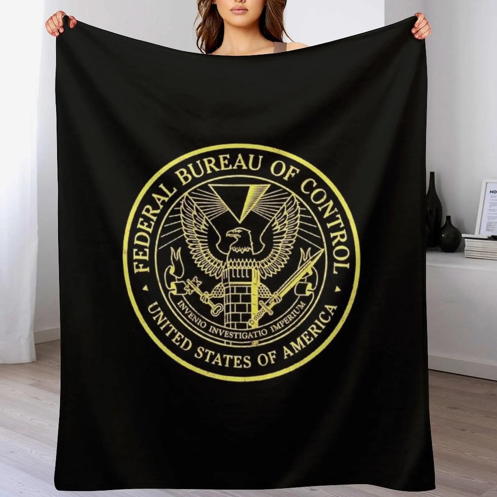 

Federal Bureau of Control Control Game Logo Distressed Logo Throw Blanket Lightweight Cozy Blanket for Bed Sofa 102x76cm(40x30in)