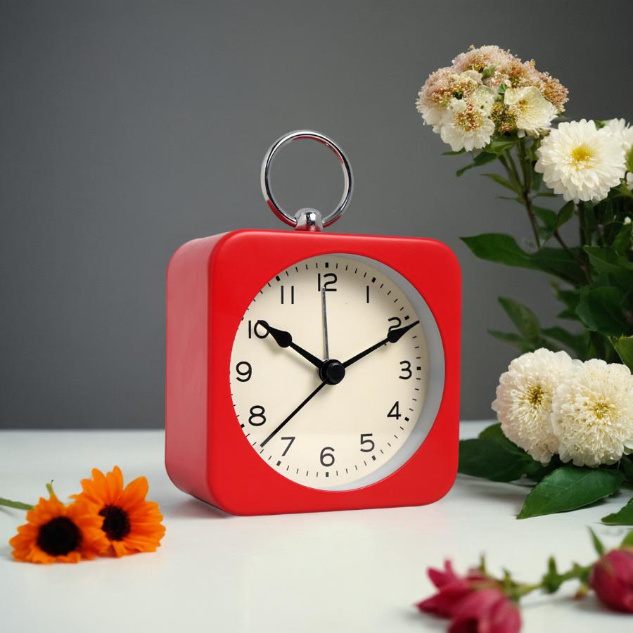 1PC Metal Ring Snooze Alarm Clock; One Click Snooze for 5 Minutes or Backlight; Used for Bedroom Headboard Decoration