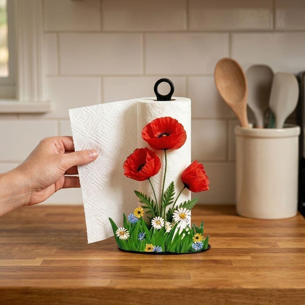 Animal Flower Pattern Floral Paper Towel Holder Cook Character Kitchen Napkin Stand Living Room
