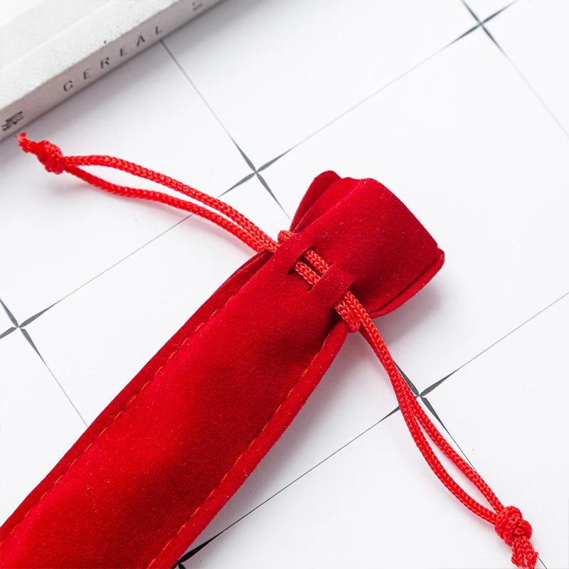 50 Pcs Velvet Pen Pouches Soft Drawstring Pencil Cases for School/Office, Gift Packaging, Student Stationery Organizer