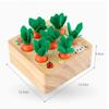 Baby Montessori Toys Wooden Block Set Pulling Carrot Ability Alpinia Shape Matching Size Cognition Educational Toy Gift Kid