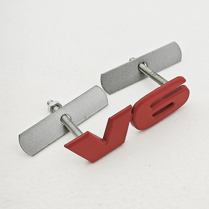 3D Metal Car Styling V6 Engine Logo Front Grille Badge Rear Trunk Emblem Side Fender Sticker Car Body Auto Exterior Accessories