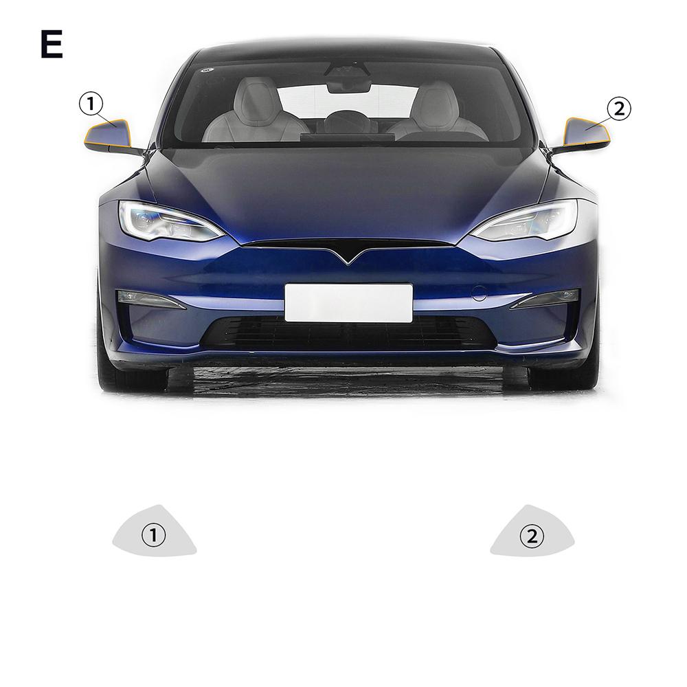 Pre-cut PPF Car Headlight Protective Film TPU For Tesla Model 3 Y X S - Rearview Mirror Transparent Scratch Resistant