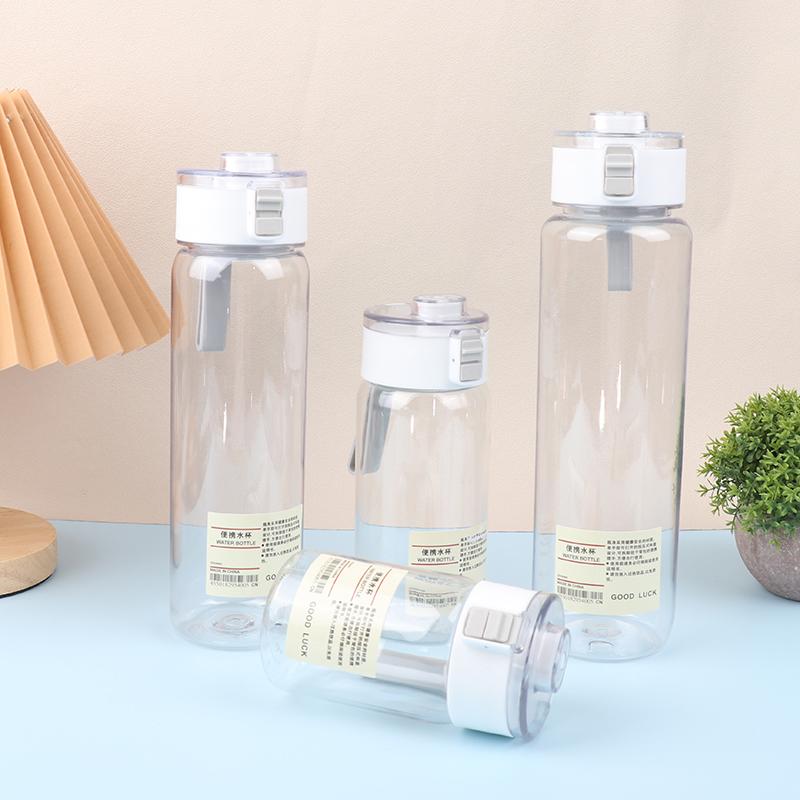 350/550/800/1000Ml Water Bottle Portable Plastic Water Bottles Transparent Cups With Time Scale Large Capacity Sports Bottles