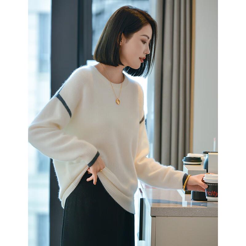 Fanzhen Women's 100% Wool 2024 A/W Loose Sweater