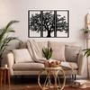 Modern Iron Wall Art Decor for Living Room, Boho Zen Nature Inspired Hanging, Aesthetic Home Ornament, Housewarming Gift