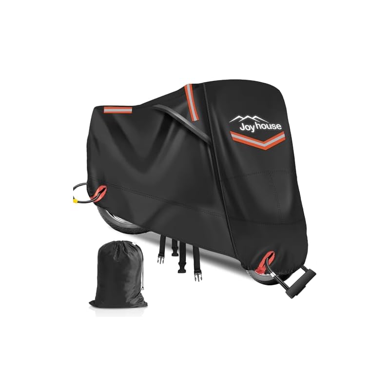 Motorcycle Cover, 420D Thick [2025 New Version & Moisture Protection & Ventilation On Both Sides], Waterproof, Heat Resistant, Large Size, Double