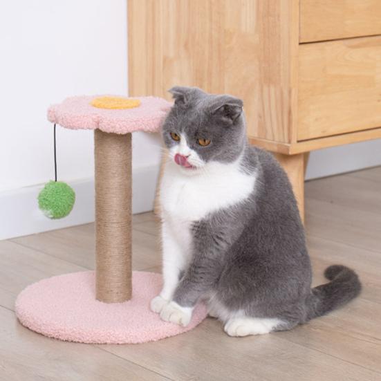 Struttura per arrampicata per gatti a forma di fiore, allevia la noia, torre tiragraffi stabile in sisal naturale per gatti, forniture per animali domestici