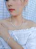 Silver Plated Rhinestone Bridal Necklace & Earrings Set