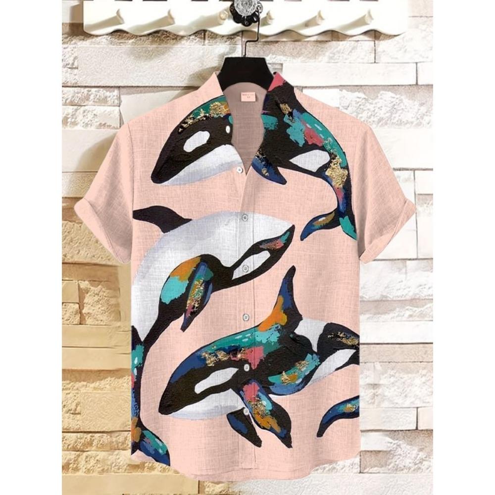 Men's Sunflower Cat All Over Art Print Shirts 3D Anime Hawaiian Shirt Men Women Short Sleeve Lapel Blouse Oversized Y2k Top