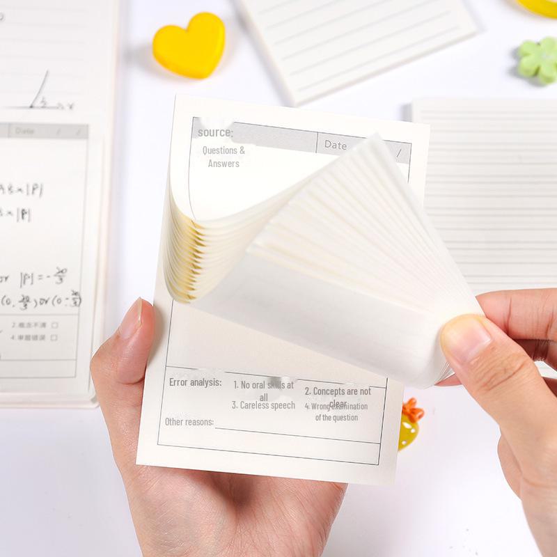 Creative Horizontal English Sticky Note for Correction and Homework