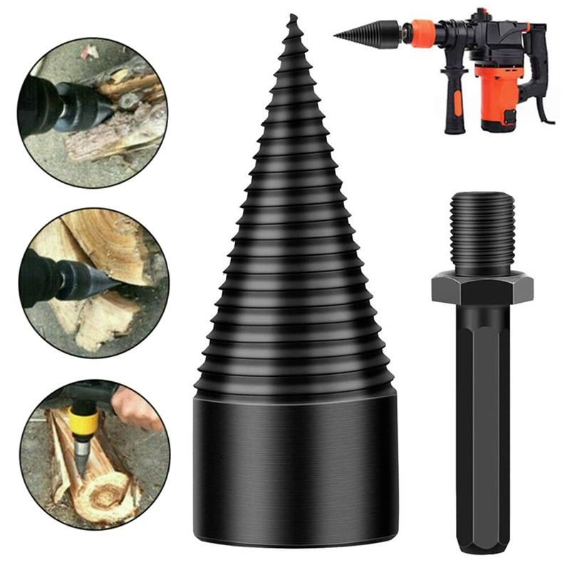 Buy Hex Shank 3242mm Log Splitter Firewood Hammer Drill Bit Split Cone
