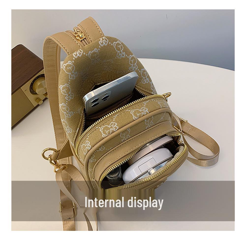 Women's Summer Canvas Chest Bag: Stylish, Atmospheric, Small Backpack