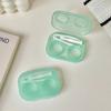 1pc Ins Contact Lens Box Portable Transparent Minimally Integrated Companion Box Girls Travel Contact Lens Case with Tweezers