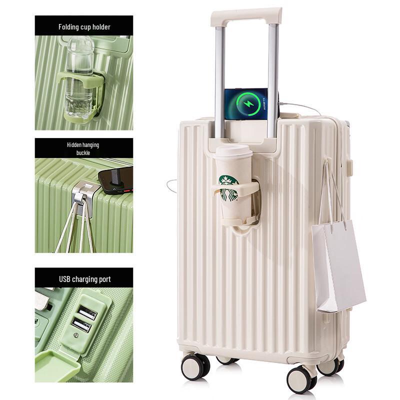 Xiao Yan 26-inch Smart Luggage with USB Charge & Cup Holder