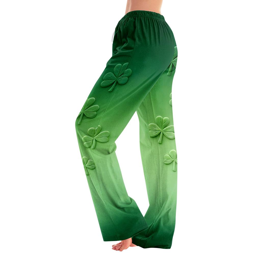 Pajama Pants Sleepwear Casual Drawstring Elastic Waist Pants Comfy Straight Yoga Loose Trousers