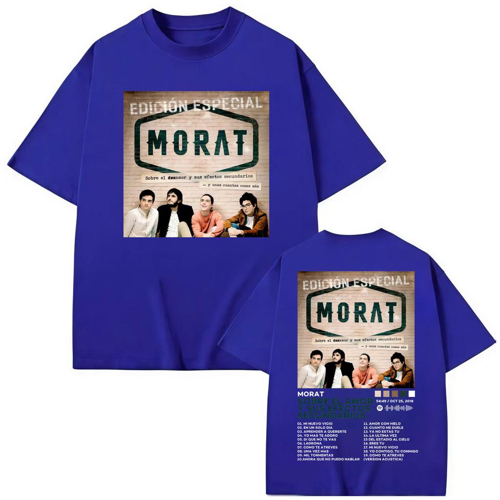 Colombia Band Morat Album Double Sided Graphic T Shirts Fashion Hip Hop Short Sleeve T-shirt Men Women Cotton T-shirts