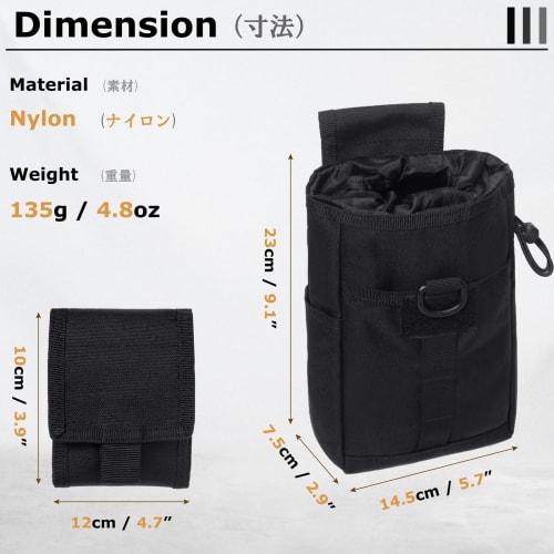 YAPJEB Dump Pouch, Airsoft Pouch, Large Foldable Molle Military Pouch, Tactical Pouch, Utility Pouch, Molle System, Compact Retrieval Pouch, Waist Pou