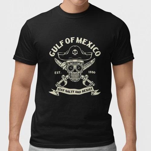 Gulf Of Mexico Pirate Skull T Shirt Vintage Nautical Graphic Unisex Tee S