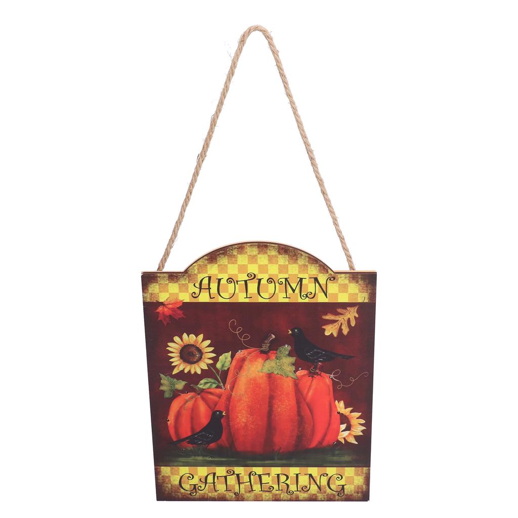 Thanksgiving Wooden Pumpkin Turkey LED Lights Door Wall Hanging Indoor Outdoor Decorations