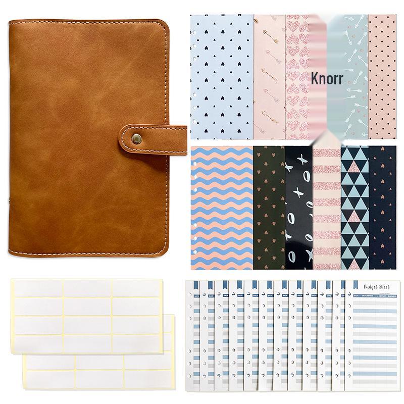 Executive PU Leather Ring Binder Planner Set - Notebook, Letter Paper, Feather Envelope, Business Gift