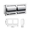 Miflame 304 Stainless Steel Double-Roll Toilet Paper Holder